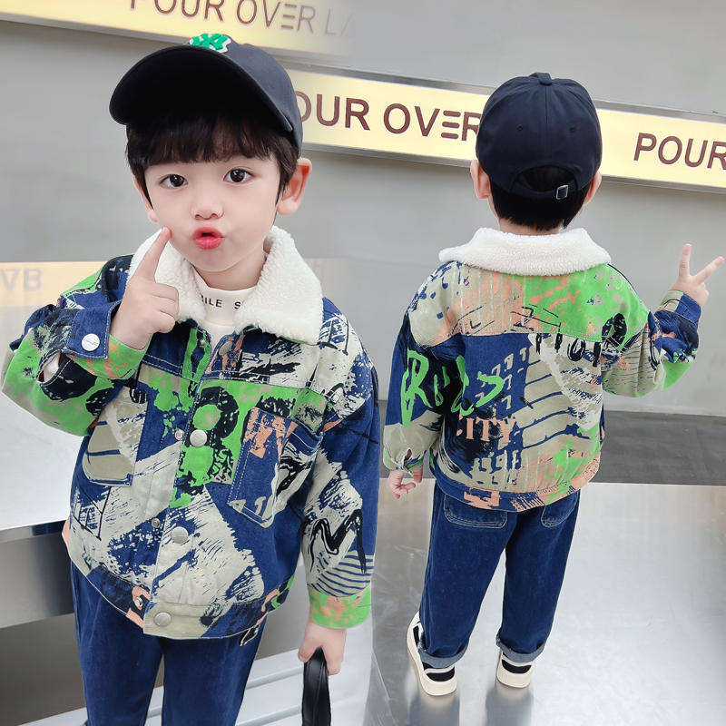 เสื้อแจ็คเก็ตเดนิมเด็กอุ่นสบาย - Winter Clothing Drawing บทวิจารณ์และราคา